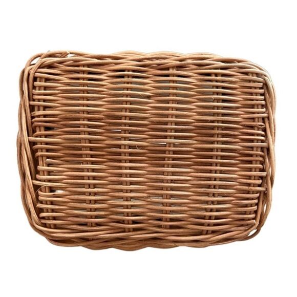 Gift Basket with Ceremic Santa Claus Handle - 8" x 7" x 4" - Picture 2 of 6